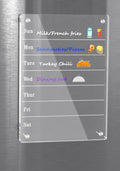 True-Allyweekly Planner Acrylic Glass Clear Calendar For Fridge Magnetic Board For Refrigerator, Weekly Meal Planner Includes 6 