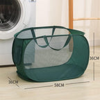 Lateronon 4 Pcs Mesh Popup Laundry Hamper, Opening Laundry Basket,Popup Laundry Basket With Durable Handles,Foldable Pop-Up Mesh