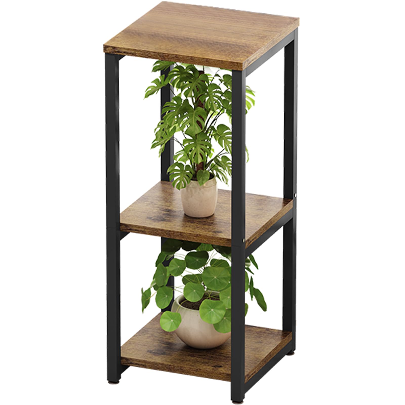 Yizaijia Plant Stand Indoor Corner Tall 3 Tier Metal Modern Flower Storage Plant Stands Holder For Living Room Balcony Garden,Bl