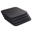 Perry Poly Resin Wood Square Seat with Rounded Edges for Colorful Metal Barstools in Black