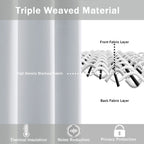 Jiuzhen Blackout Curtains With Tiebacks - Thermal Insulated, Light Blocking And Noise Reducing Grommet Curtain Drapes For Bedroom And Living Room, Set Of 2 Panels, Greyish White, 38 X 45 Inch Length