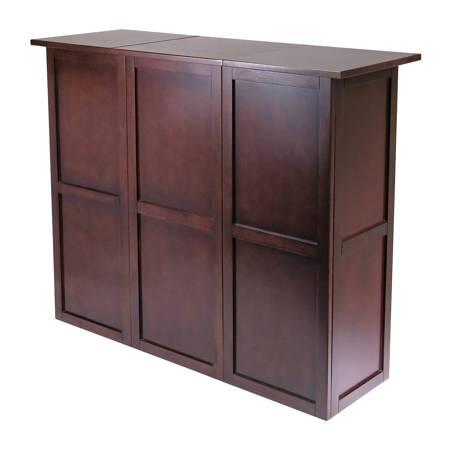Winsome Newport 40.16 x 50 x 17.87-Inch Wood Expandable Counter Wine Bar, Antique Walnut (94350)