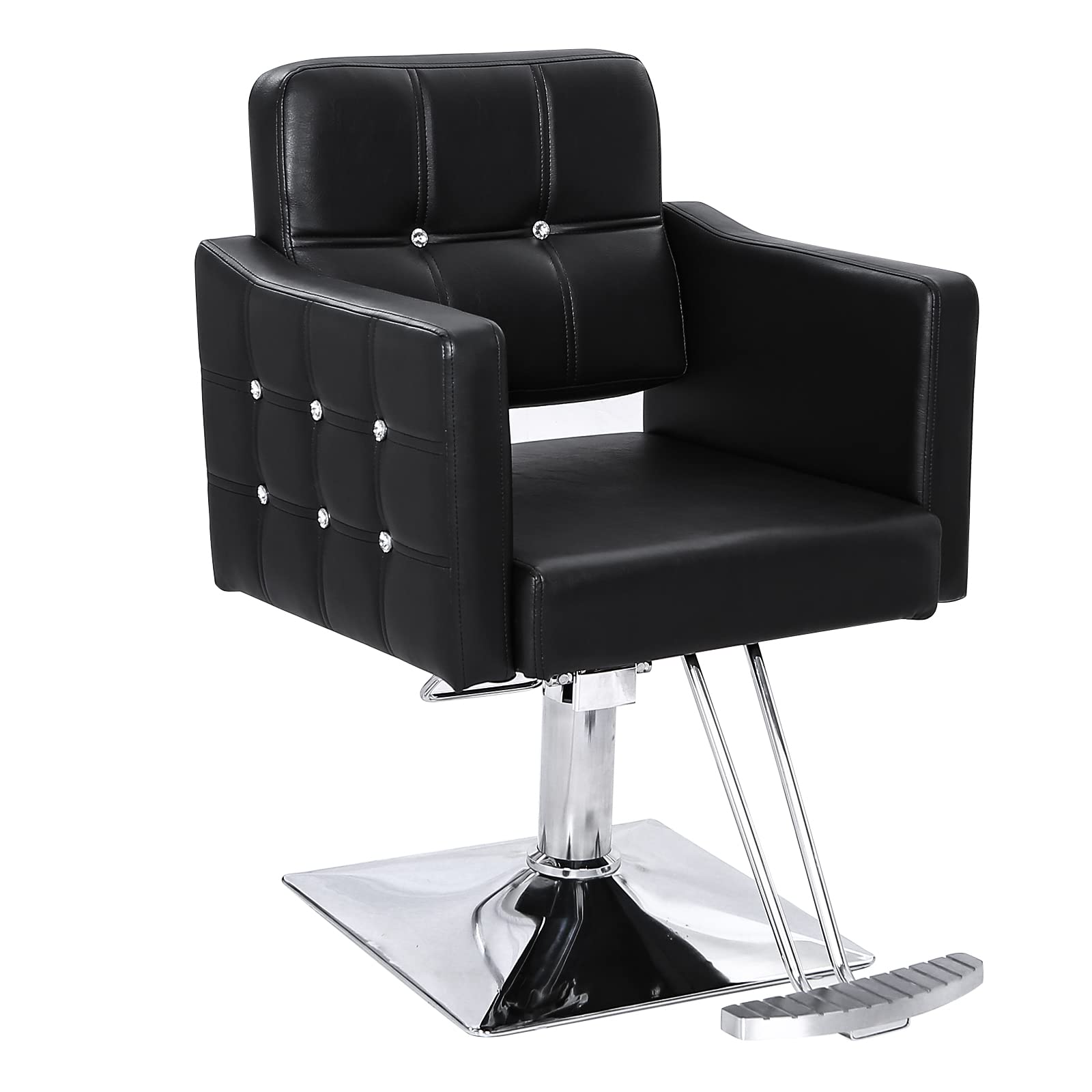 OmySalon Hair Salon Chair Hydraulic Barber Chair for Home Barbershop Black, Braiding Chair for Hair Stylist Heavy Duty, Styling 