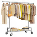 Raybee 75 Wide Clothes Rack with 4 Extra Hooks Heavy Duty Clothes Rack