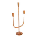 Creative Co-Op Tall Artisanal Metal Candelabra, Copper Finish