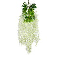 Luerbi 5 Pack Cream Wisteria Hanging Flowers Garland, 3.77 Feet Cream Artificial Wisteria Flower Vines, Fake Cream Wisteria, Cre