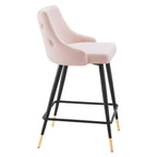 Modway Adorn Performance Velvet Counter Stool Set Of 2, Pink