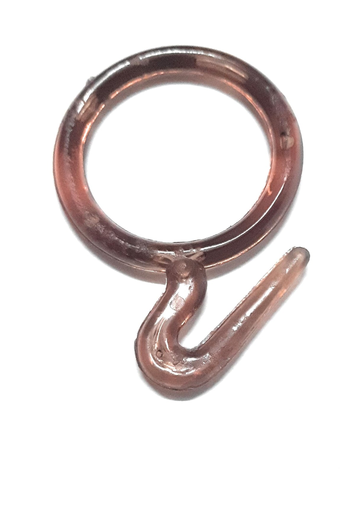 Aurora Plastic Glossy Curtain Rings for Window Curtains, Door Curtains, Bathroom Curtains and Other Multipurpose Usage (Brown, 3