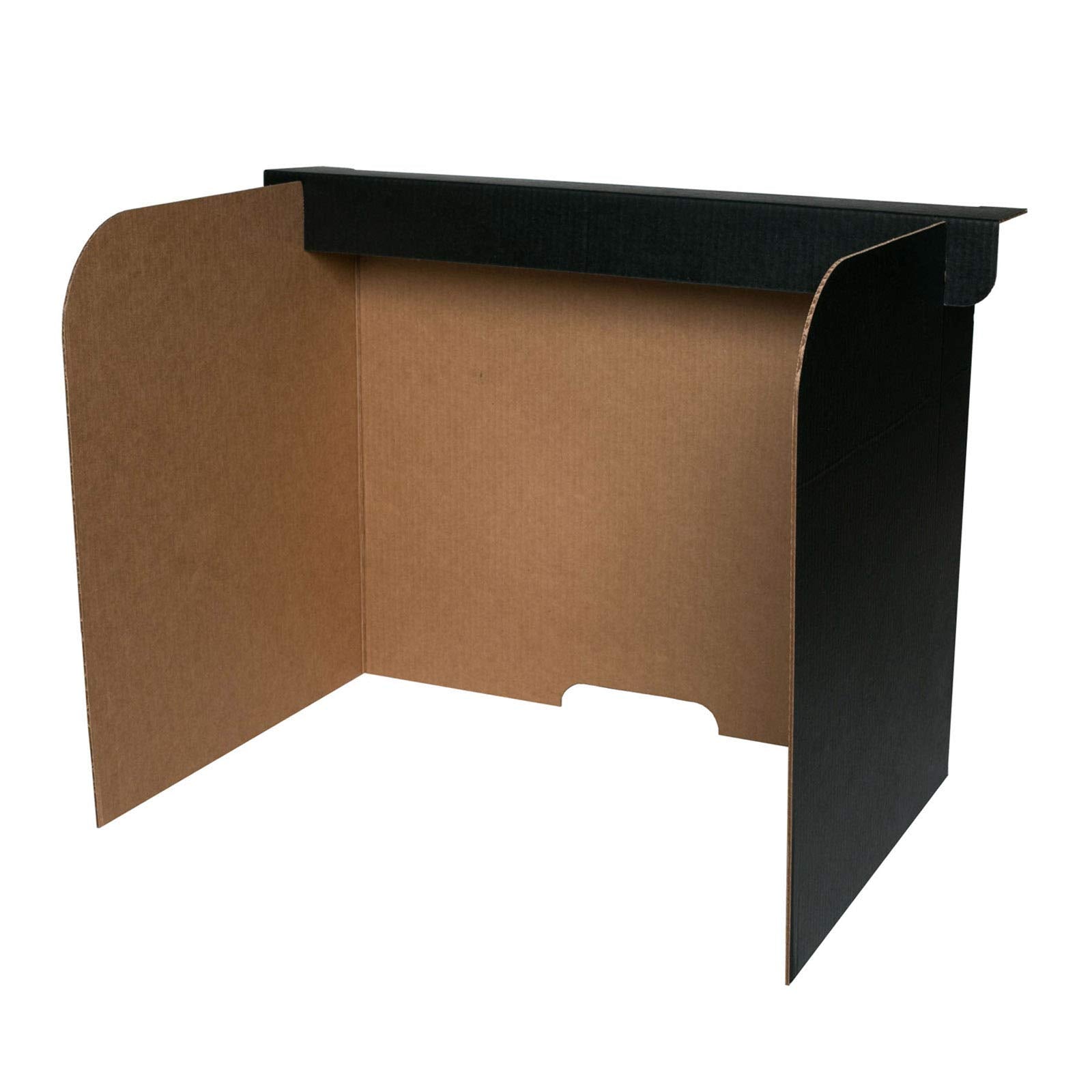 Flipside Products 54 x 18 Black Desktop Privacy Screen, Large, Dividers for Laptops and Computers, Reduce Distractions, Test Div