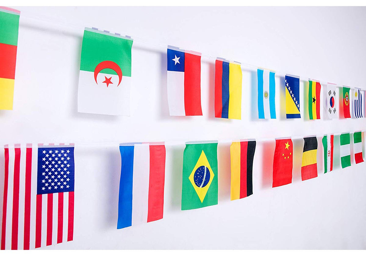 200 Country Flags Of The World International String Flag Party Decorations Small Bunting Pennant Banners Olympic Miniature Flags
