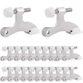 Obtanim 20 Pack Hinge Pin Door Stopper Heavy Duty Metal Adjustable Door Stops With Rubber Bumper Tips (Silver)