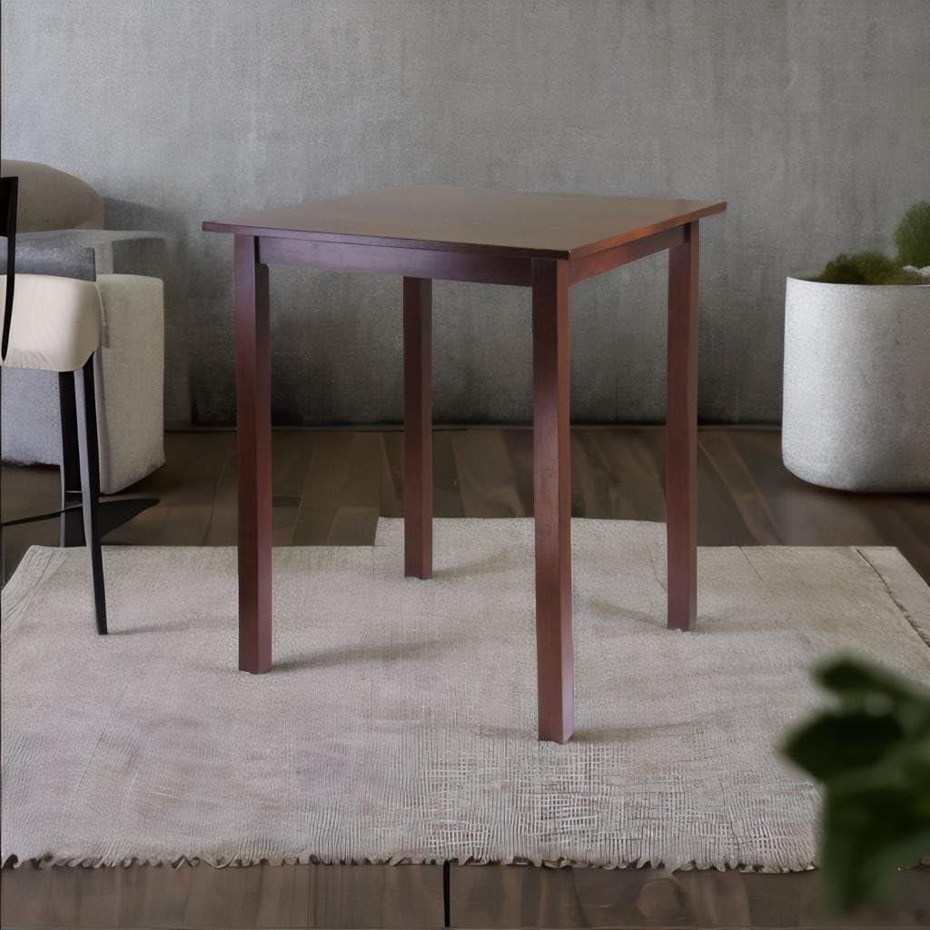 Ergode Wood Parkland High Dining Table - Timeless, Compact, Walnut Finish