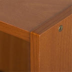 Furinno Pasir 3 Tier Shelf with 3 Door/Round Handle, Steam Beech