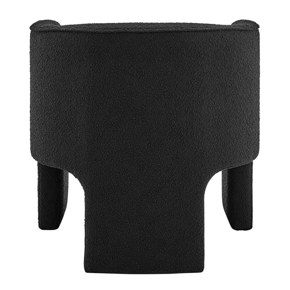 Npd Furniture And More Matteo Fabric Arm, Boucle Black Accent Chair