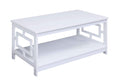 Town Square Coffee Table with Shelf, White