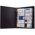 Anglers 303 3-Ring Business Card Binder 100 Card Cap 8-1/2-Inch X11-Inch Black