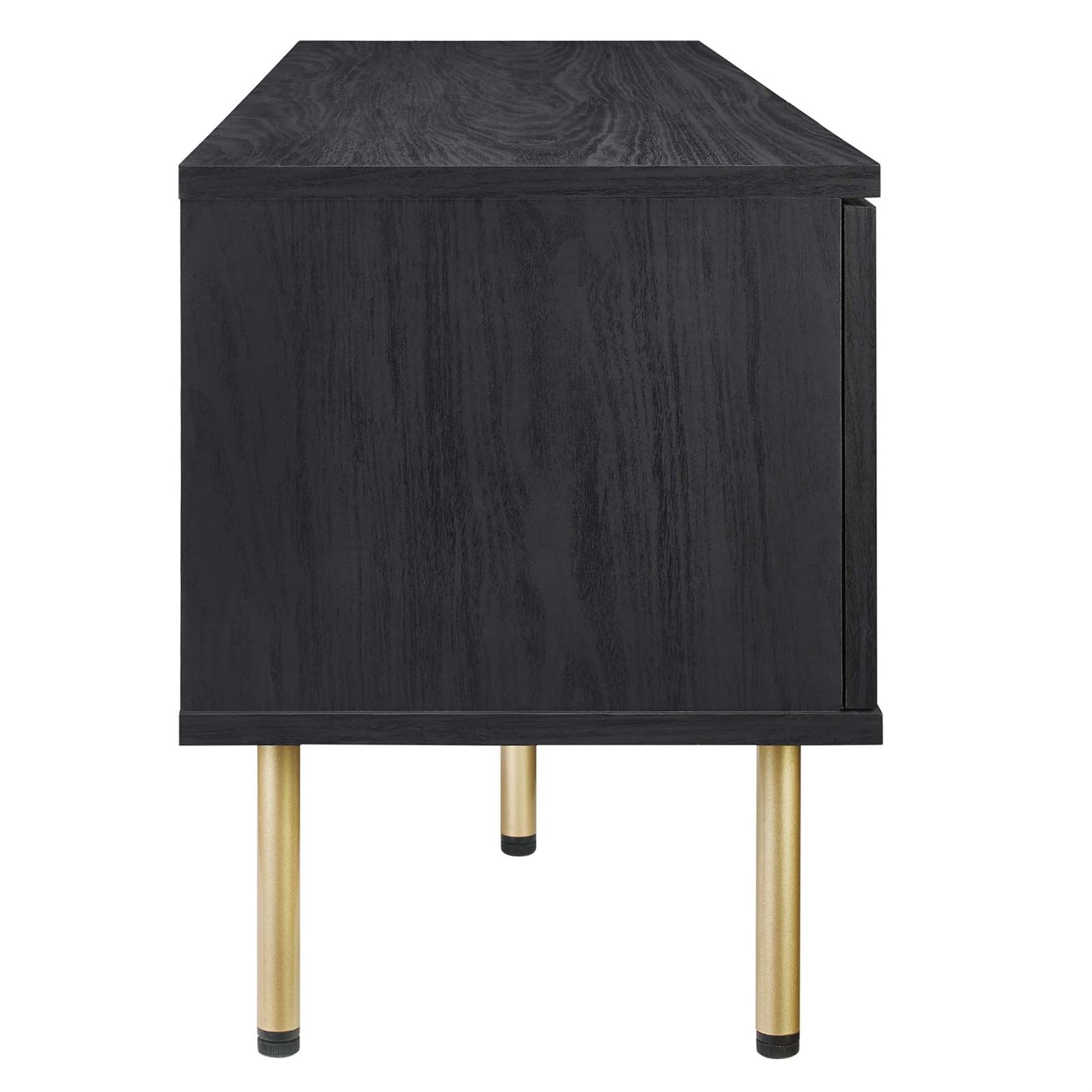 Modway Cambria Rattan and Particleboard TV Stand for TVs up to 60" in Black