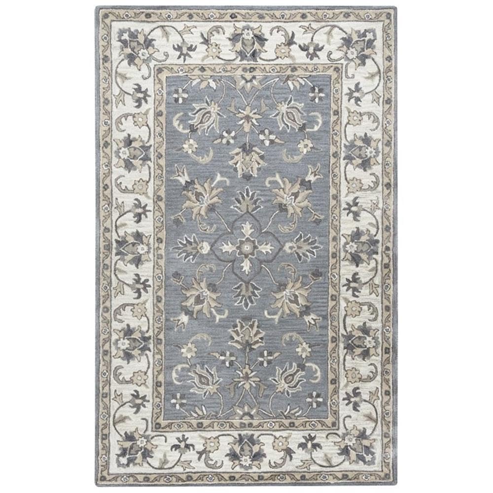 Alora Decor Liberty 8' X 10' Border Gray/Tan/Ivory Hand-Tufted Area Rug