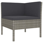 vidaXL Patio Lounge Set 12 Piece, Patio Furniture Set for Outside, Sectional Sofa with Cushions, Sofa, Farmhouse Modern, Poly Rattan Gray