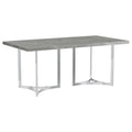 Coaster Home Furnishings Sterling 72-Inch Rectangular Dining Table Grey Faux Marble