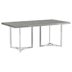 Coaster Home Furnishings Sterling 72-Inch Rectangular Dining Table Grey Faux Marble