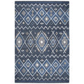 Rizzy Home Alora Decor Pueblo 3' X 5' Tribal Indigo/Natural/Blue/Gray Hand-Tufted Area Rug
