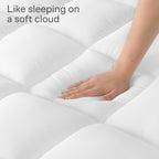 Niagara 2 Inch Twin Mattress Topper - Cooling Breathable Pillow Top Mattress Pad For Back Pain Relief - Deep Pocket Topper Fits