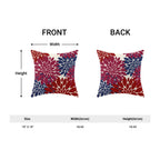 Cxmeifly Burgundy Red Navy Blue Pillow Covers 18X18 Inch Set Of 2 Dahlia Floral Decor Throw Pillows Summer Modern Geometry Flowe