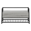 HomeRoots 489779 42 in. Gray & Black Bench with Flip top