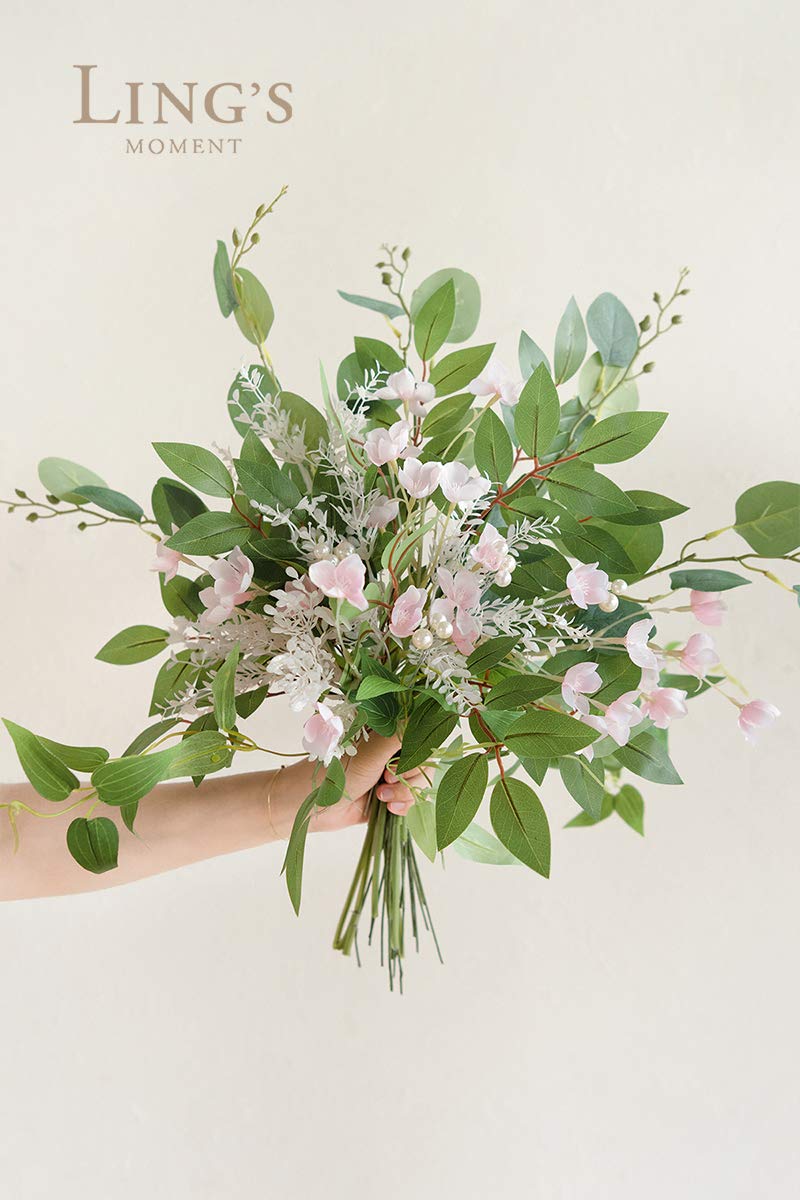 Ling'S Moment Artificial Greenery Stems Box Set, 42Pcs With 6 Kinds Of Faux Greenery Picks For Diy Bridal Bouquets Wedding Flora