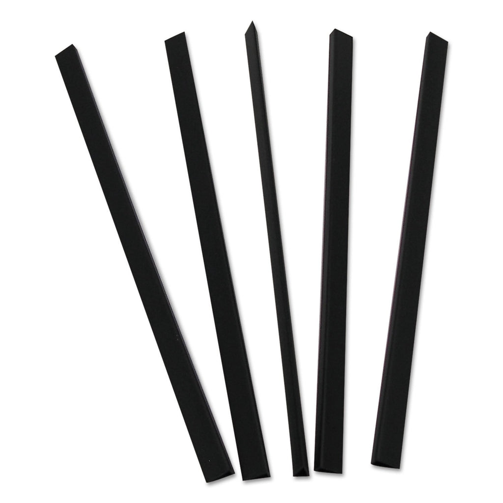 Slide 'N Grip Binding Bars, Black, 11 X 1/4, 100/Box