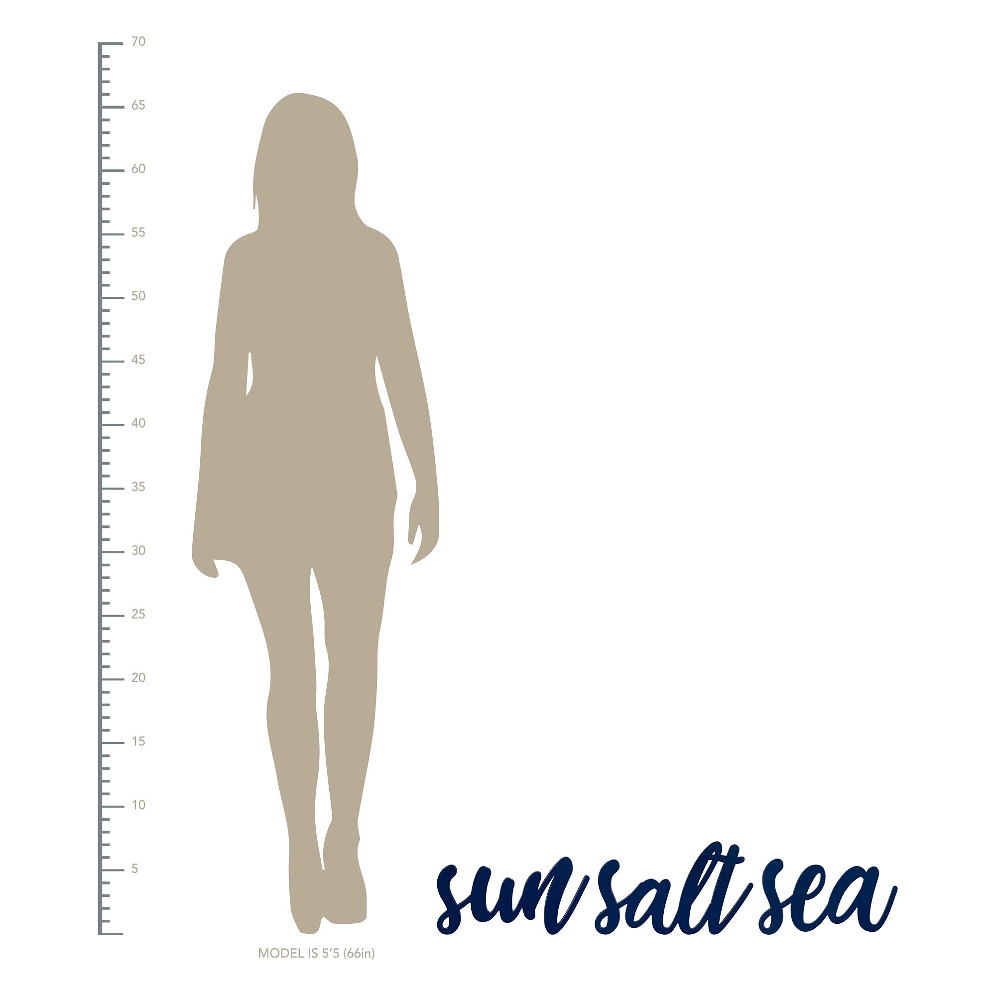 HomeRoots 100% Metal Blue Wooden Sun Salt Sea Wall Décor