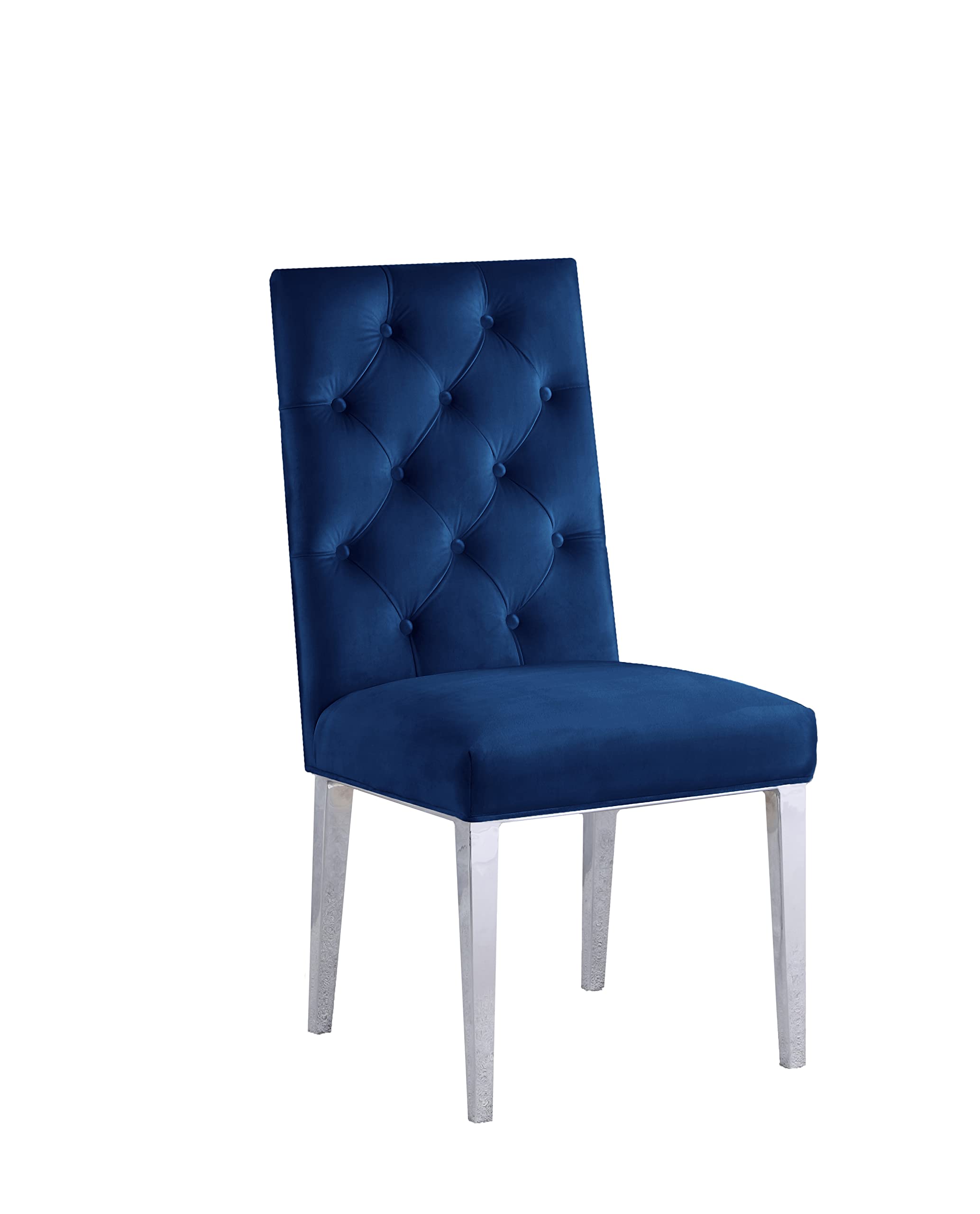 Best Quality Furniture Sc69 Side Chairs (Set Of 2), Navy Blue