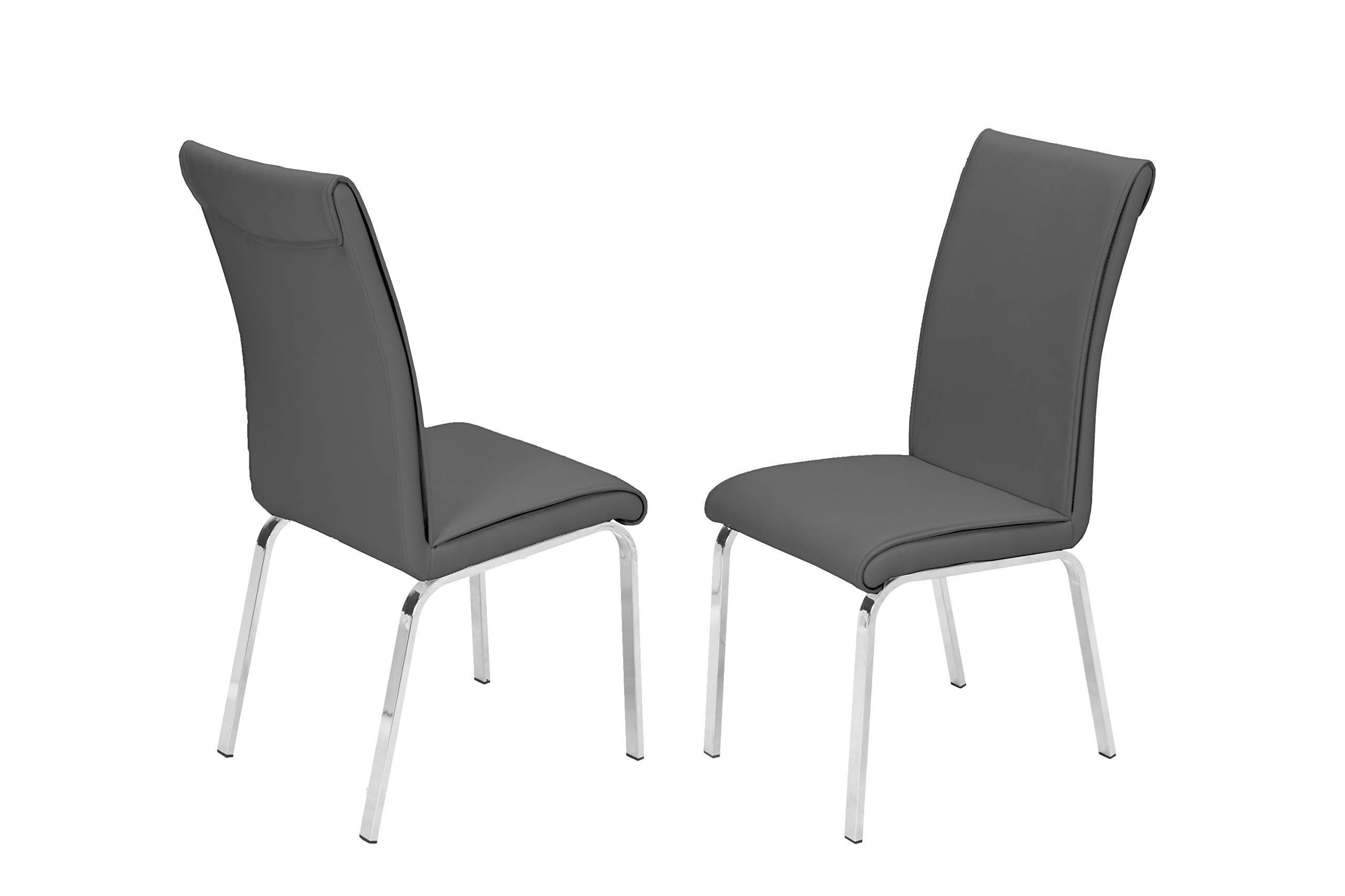 Best Quality Furniture Dining Chair (Set Of Two), Gray