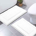SHACOS Super Soft Bathroom Rugs Set of 2 Pieces 16x24 + 20x32 inch Non Slip Small Bath Rugs Microfiber Washable Absorbent Bath M