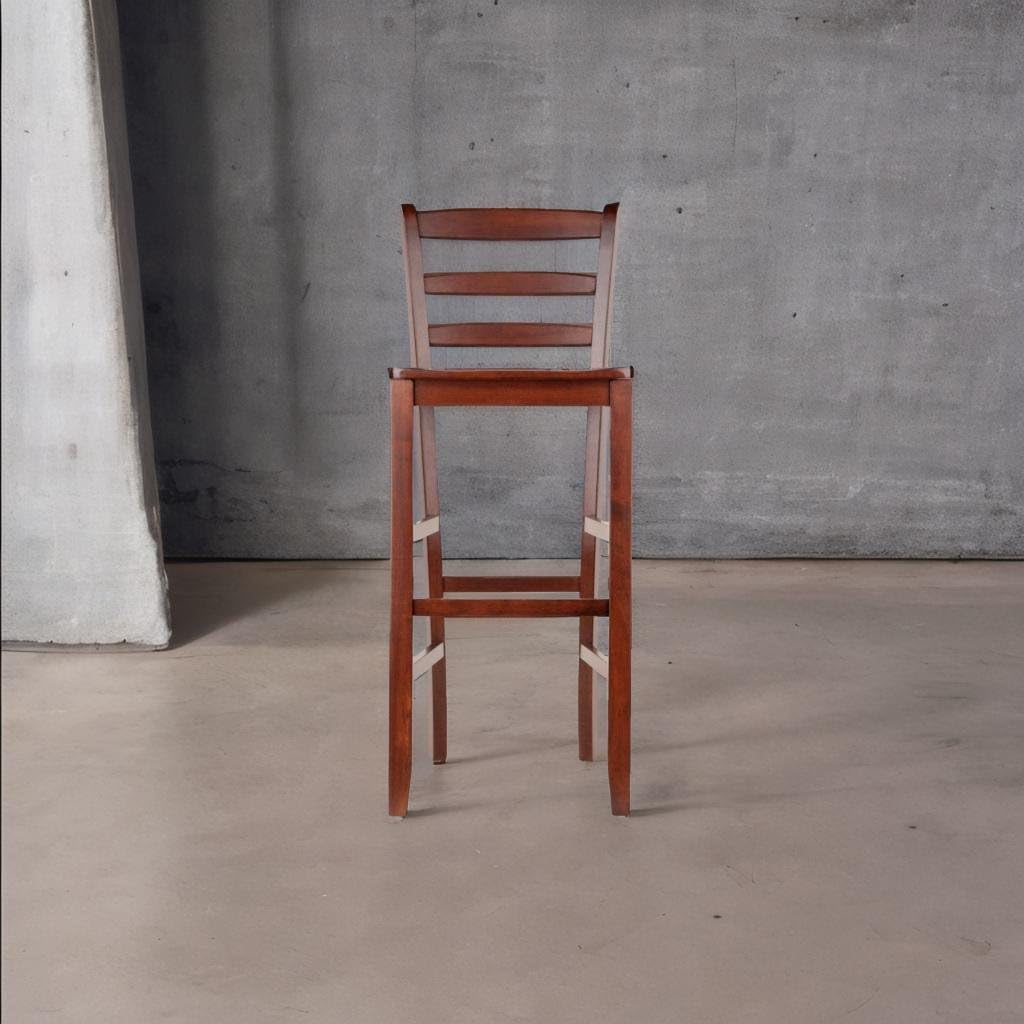 Ergode Benjamin Ladder-Back Bar Stools, 2-Pc Set, Walnut