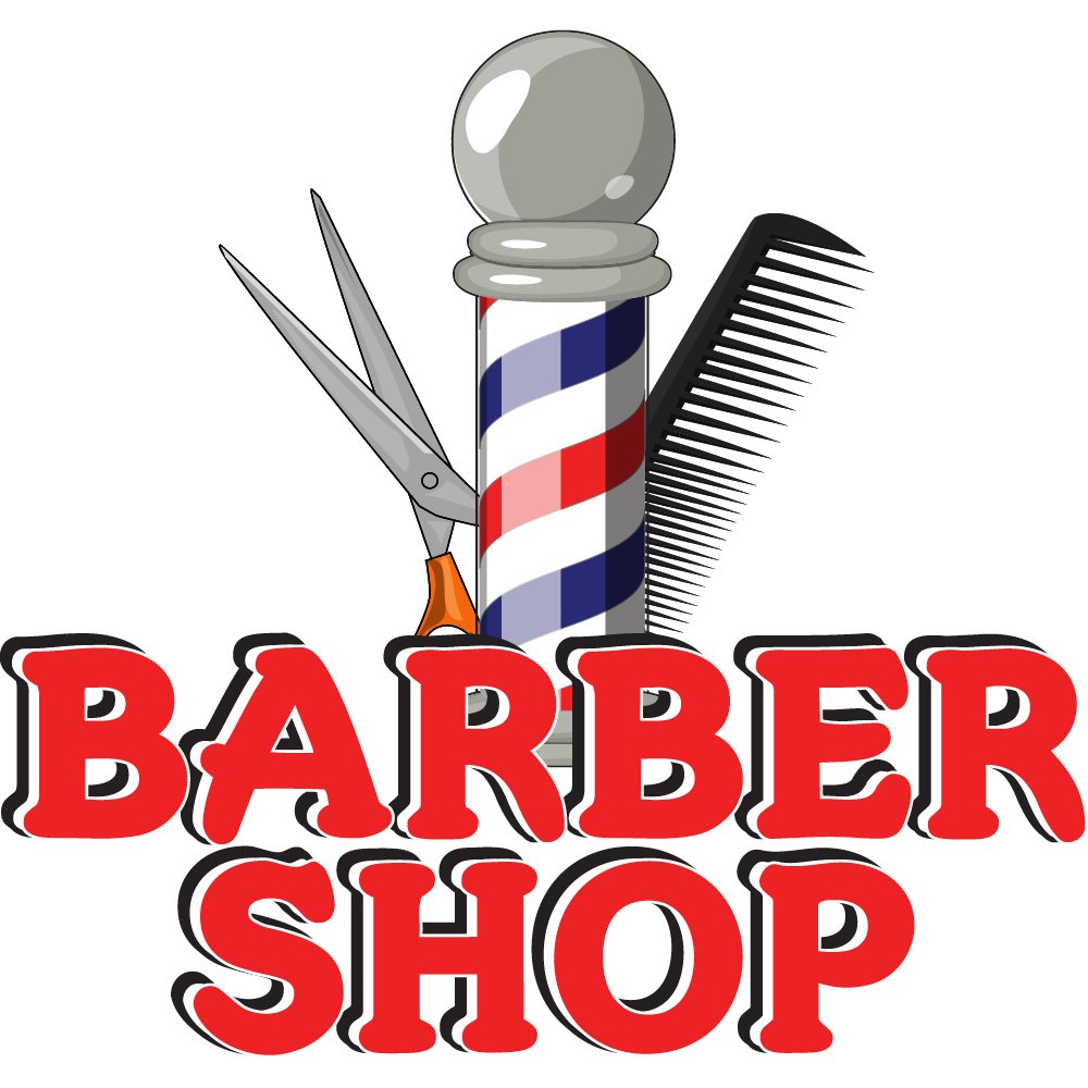 Barber Shop 12' Concession Decal Sign Cart Trailer Stand Sticker Equipment