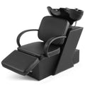Artist hand Shampoo Bowl, 47 Ceramic Bowl Shampoo Chair Adjustable Backwash Sink Salon Wash Unit Shampoo Station W/Adjustable Fo