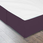 Nestl Dark Purple Twin Bed Skirt - Twin Size Bed Skirt 14 Inch Drop - Brushed Microfiber Bed Skirts - Hotel Quality Pleated Bed Skirt - Shrinkage & Fade Resistant
