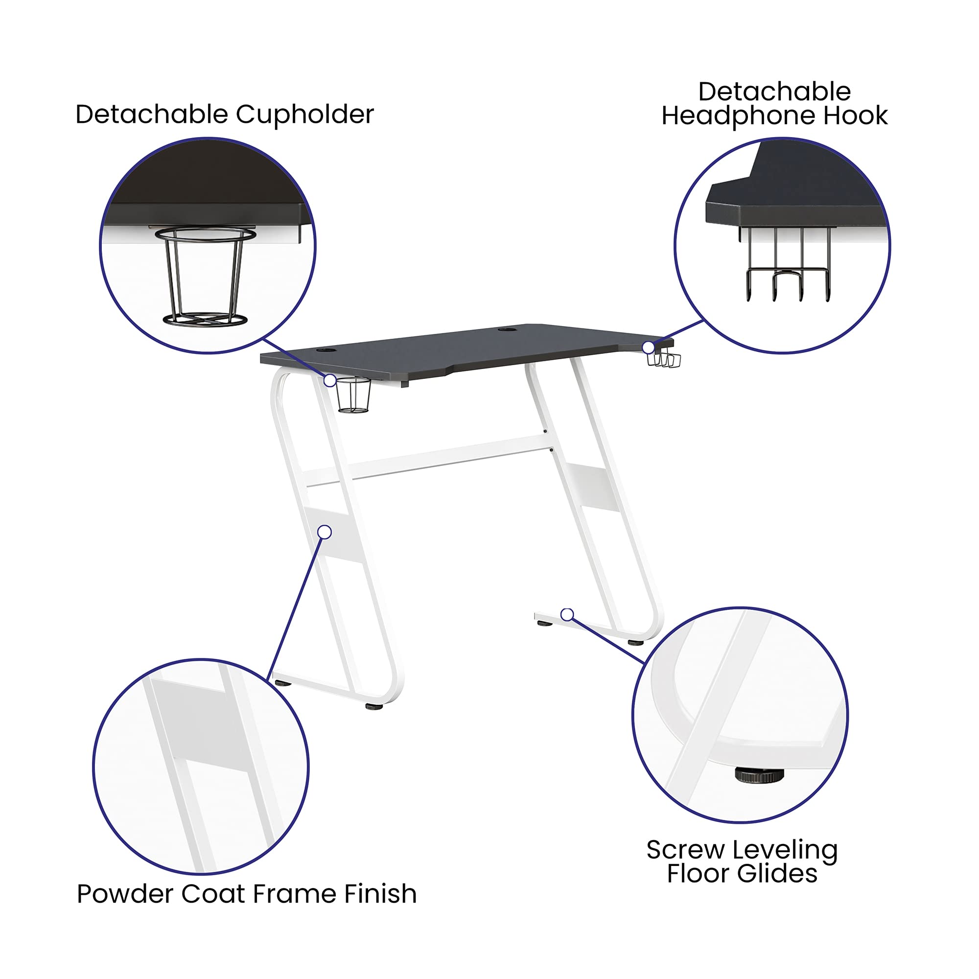 Flash Furniture Fisher Gaming Desk - Thumbnail 3