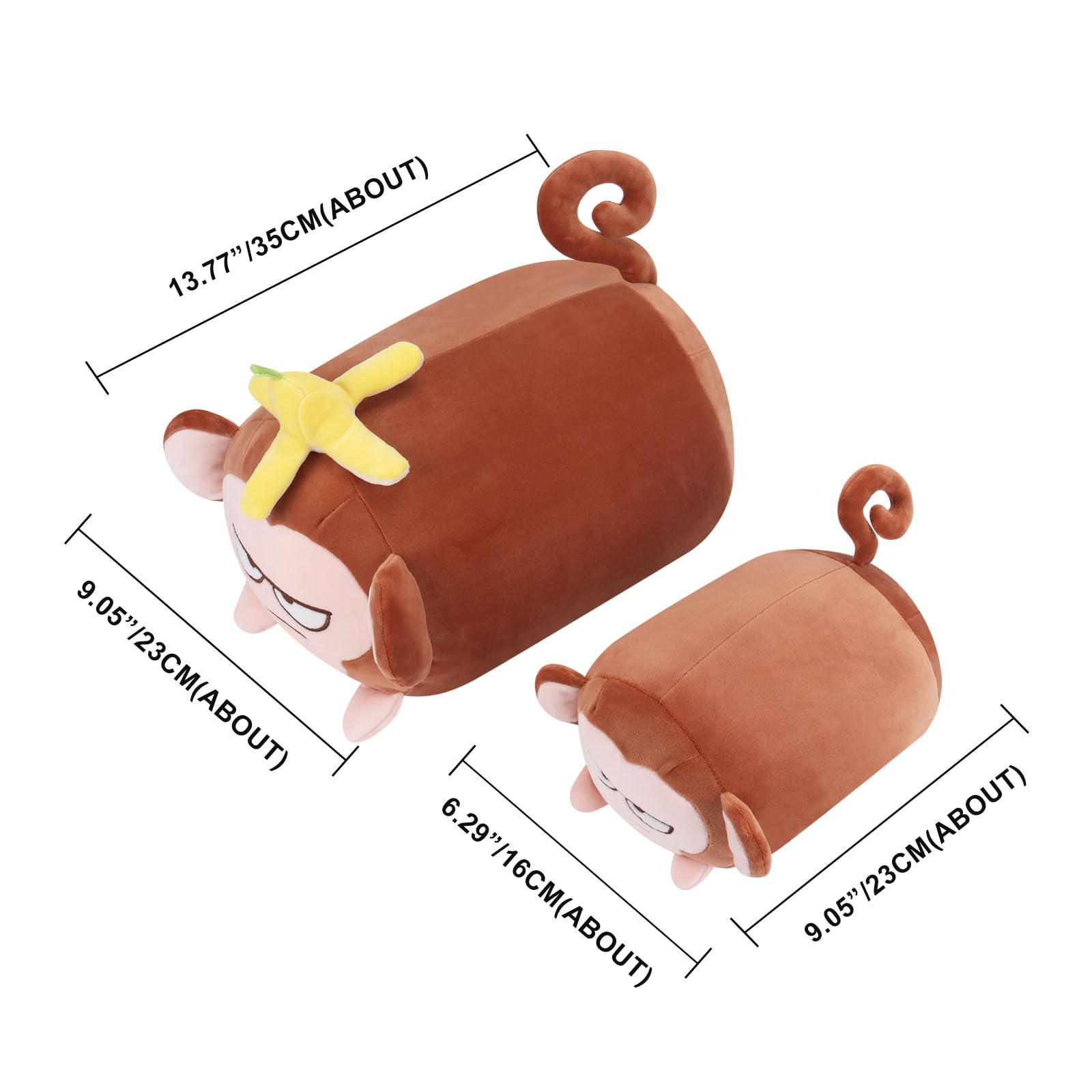 Achwishap Monkey Stuffed Animals,Monkey Plush Toy Hugging Pillow,Monkey Plush Pillow,Fluffy Monkey Throw Plushie Doll,Unique Plu