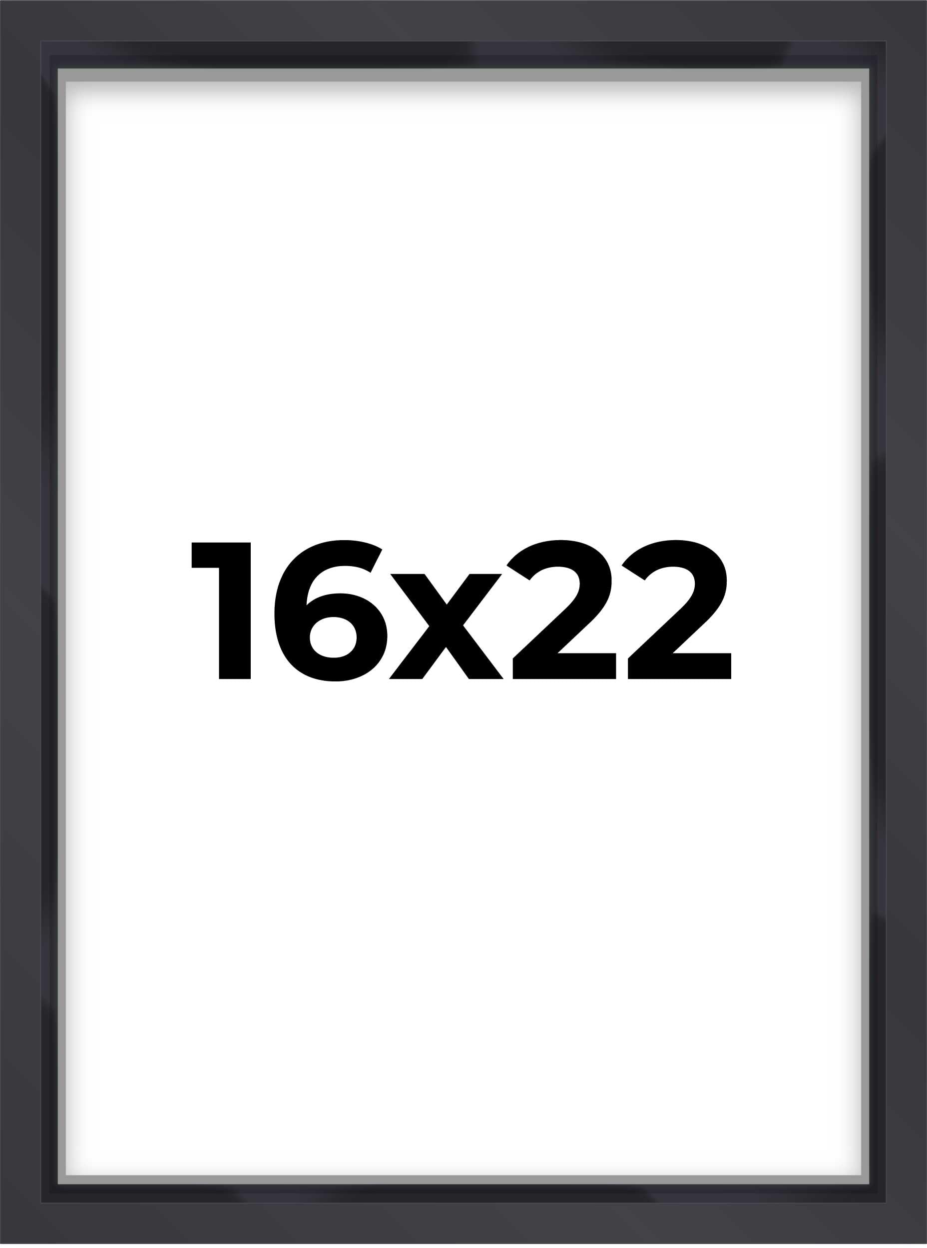 16x22 Shadow Box Frame Contemporary Black | 1'' Depth of Usable Space| Interior Size 16x22 or 22x16 Inches| UV Resistant Acrylic