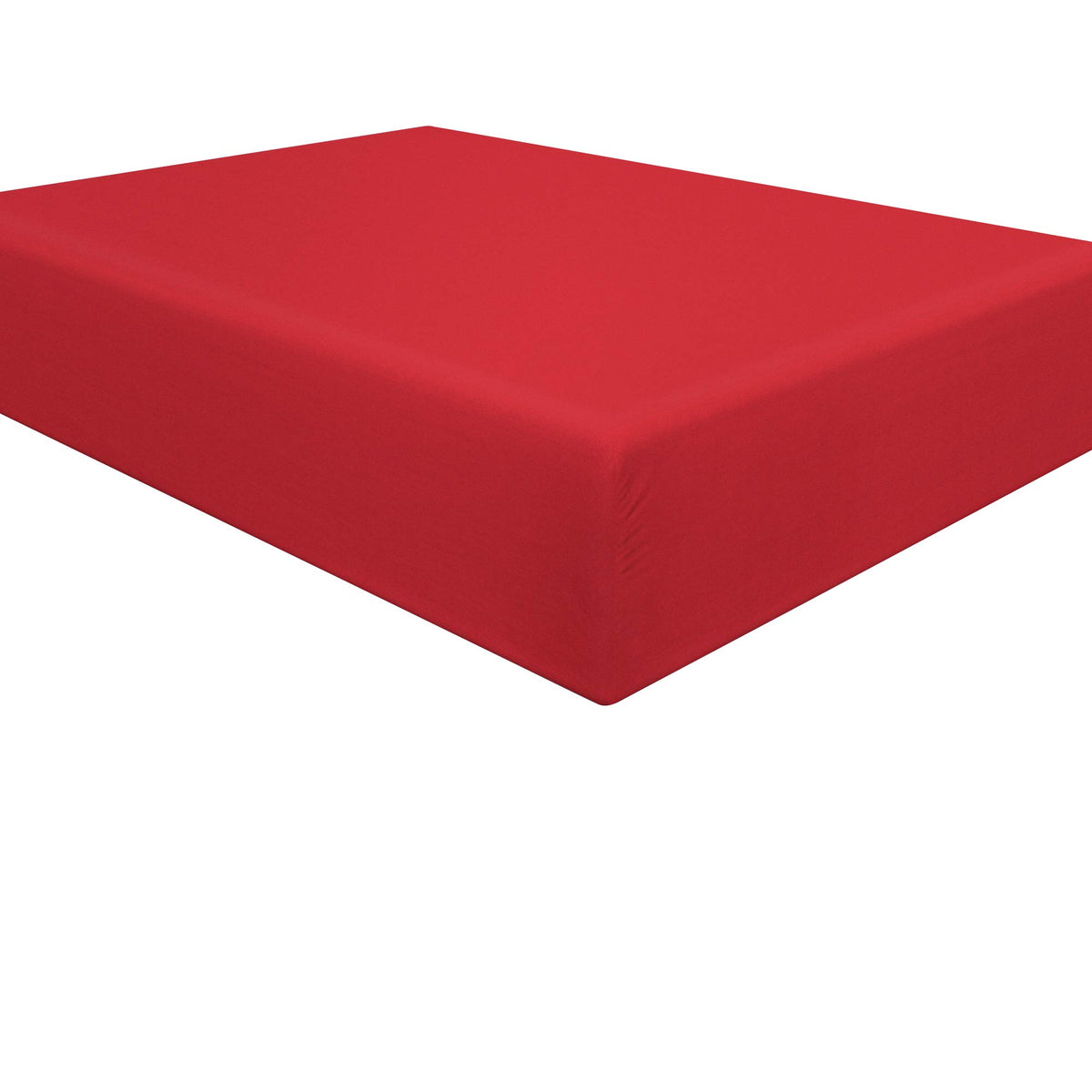 Ntbay 100% Brushed Microfiber California King Fitted Sheet, 1800 Super Soft And Cozy, Wrinkle, Fade, Stain Resistant Deep Pocket Fitted Bed Sheet Only, Red