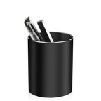 hongQue Black Aluminum Alloy Waterproof Pen Holder - Modern Minimalist Desktop Office Supplies for Home, Kids, and Schools