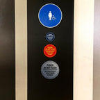 Signs Bylita Circle Please Do Not Flush Anything Except Toilet Paper Wall Or Door Sign - Double-Sided Adhesive Foam Tape | Durab