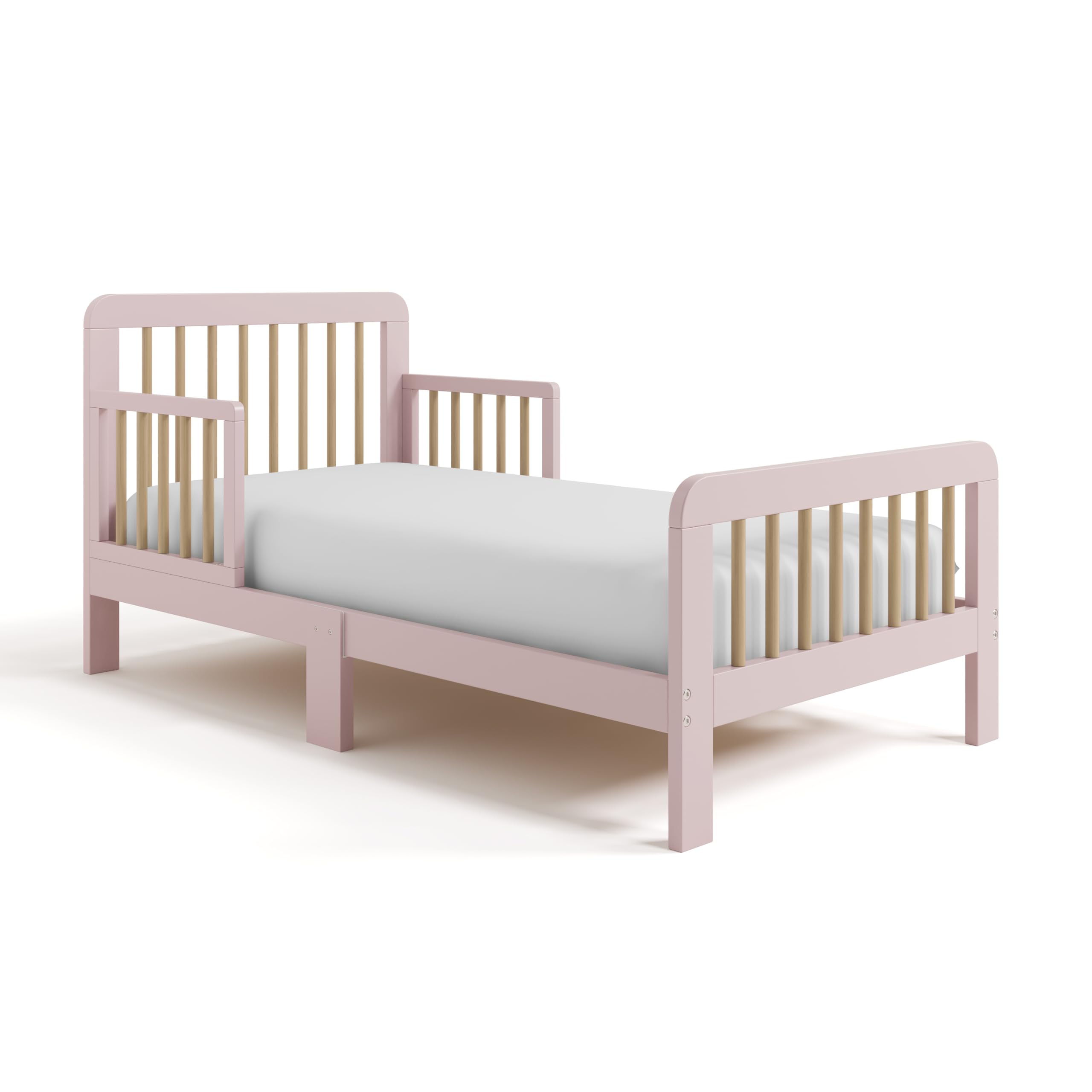 Storkcraft Pasadena Toddler Bed - GREENGUARD Gold Certified, Includes Toddler Safety Guardrails, Fits Standard Crib & Toddler Ma