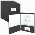 The Gallery Collection, 50 Count, Black, Two Pocket Presentation Folders With Customizable Labels, Perfect For Sales Material, I