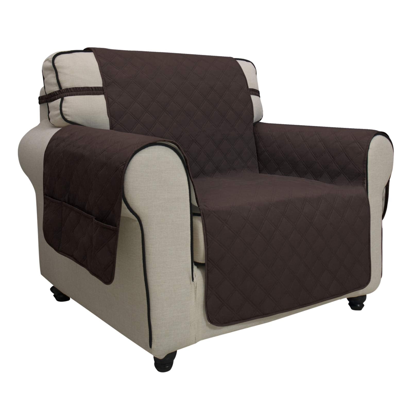 Easy-Going Sofa Slipcover Chair Cover Waterproof Couch Cover Washable Sofa Cover Non-Slip Fabric Furniture Protector With Pocket