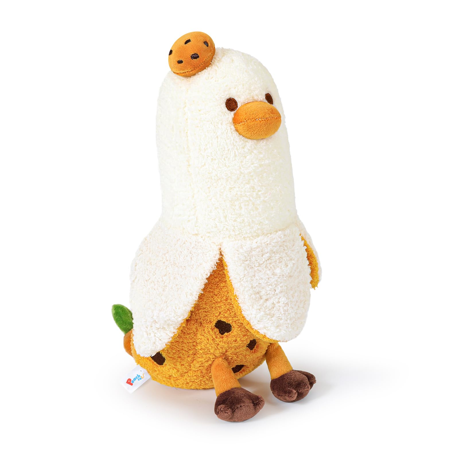 Peach Cat Cookies Banana Duck Plush Pillow With Chocolate Chip Body Stuffed Animals Cute Dessert Plushies Toy Gifts For Kids Kha