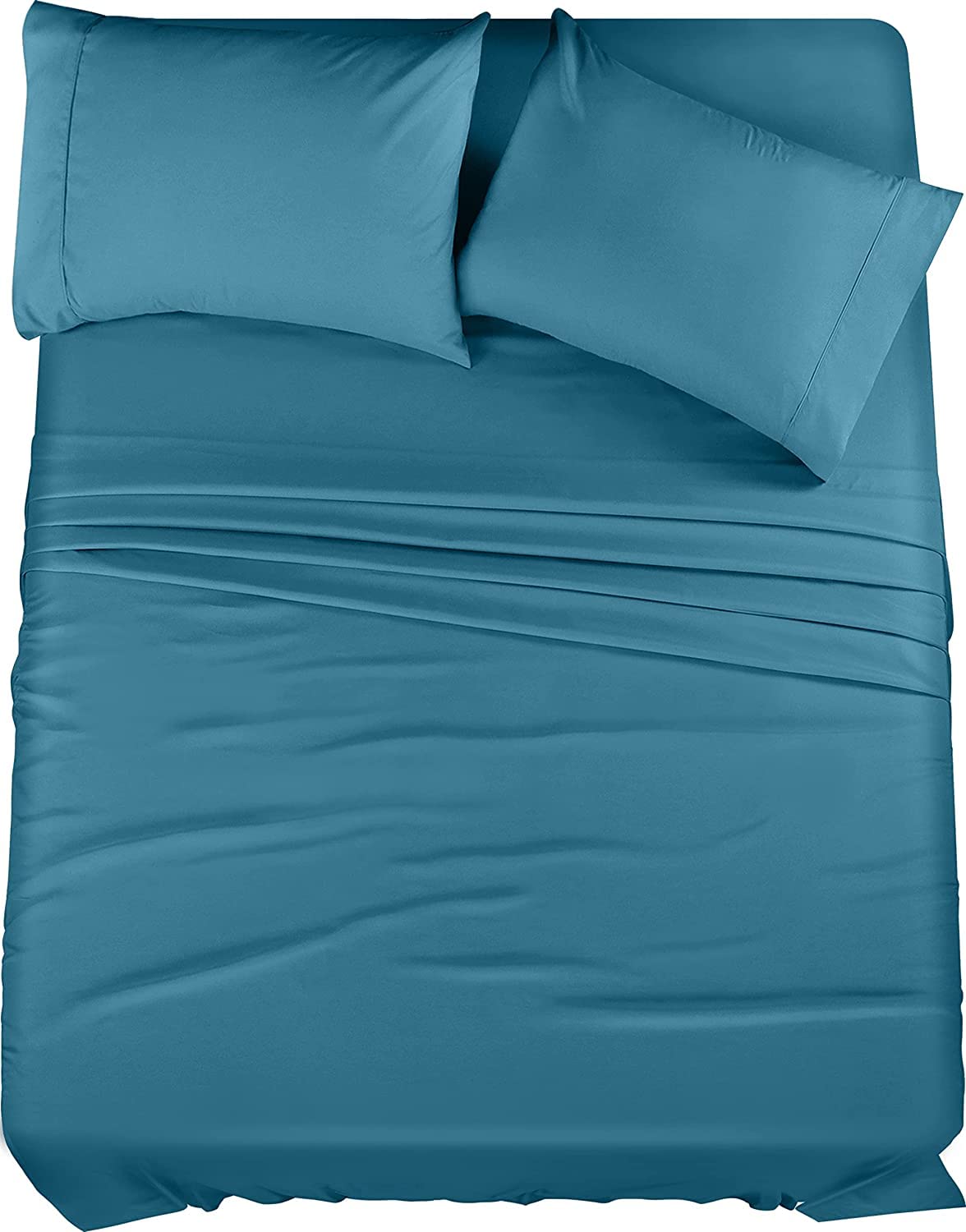 Utopia Bedding King Bed Sheets Set - 4 Piece Bedding - Brushed Microfiber - Shrinkage And Fade Resistant - Easy Care (King, Deni